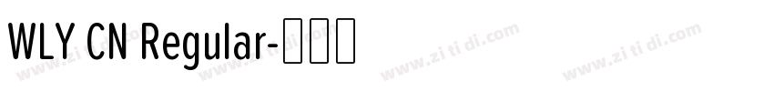 WLY CN Regular字体转换